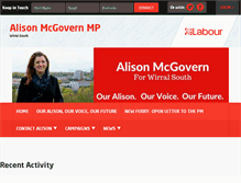 Tablet Screenshot of alisonmcgovern.org.uk